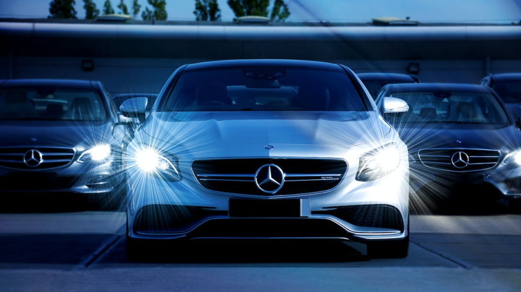 Mercedes - benz s-class headlights.